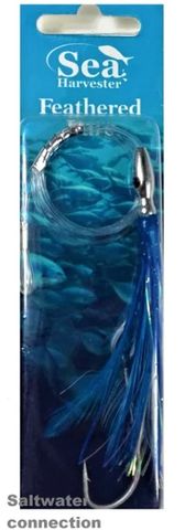 Sea Harvester Skippy Lure Feather Blue White