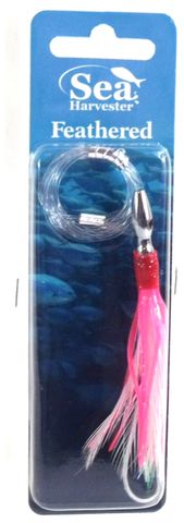 Sea Harvester Skippy Lure Feather Pink White