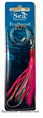 Sea Harvester Skippy Lure Feather Pink White