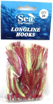 Longline Flies 25 Chart/Red 18R