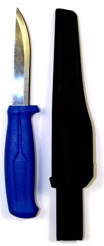 Bait Knife Blue/Black (With Sheath)