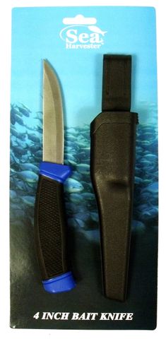 RUBBER  HANDLE BAIT KNIFE (WITH SHEATH)