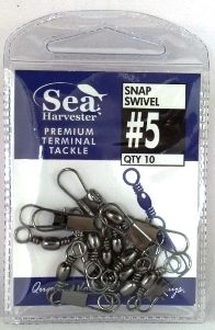 SEA HARVESTER BLUE SNAP SWIVEL #5  PKT 10