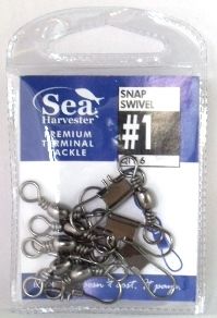 Sea Harvester Blue Snap Swivel #1 Pkt 6