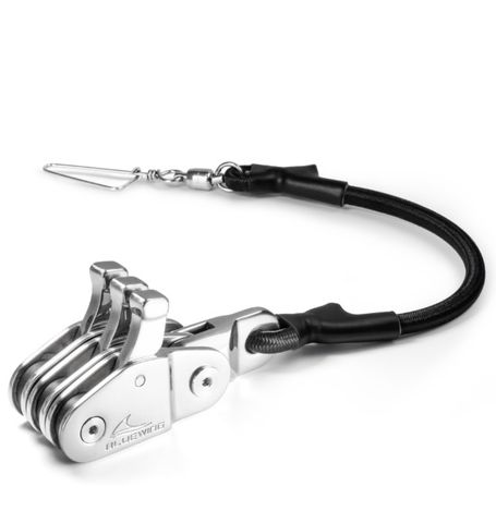 Bluewing  Outrigger Linelock Lock Pulley Triple (Stainless Steel)