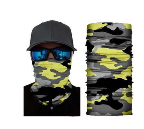 Seamless Tube Headware Camo Black Yellow