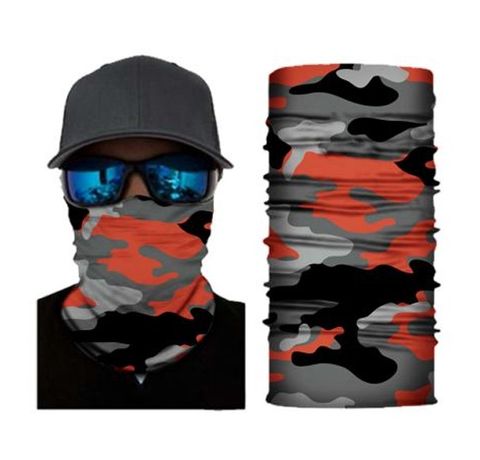 Seamless Tube Headware Camo Orange Black