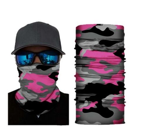 Seamless Tube Headware Camo Pink Grey