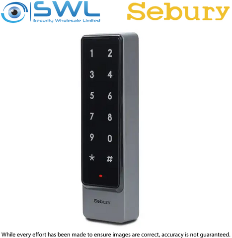 Sebury STouch2 Slimline Keypad & Reader, Wiegand Output/Input