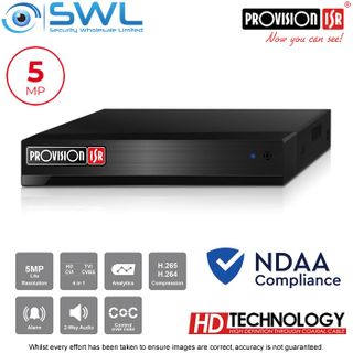 Provision-ISR SH-8100A5N-5L(MM)-V2 8CH Hybrid DVR 8x AHD +4CH IP 1x HDD. No HDD