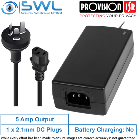 Provision-ISR PR-12V5A 12VDC 5A Power Supply with 2.1mm Jack & Mains Cord