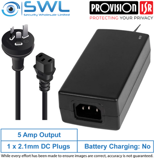 Provision-ISR PR-12V5A 12VDC 5A Power Supply with 2.1mm Jack & Mains Cord