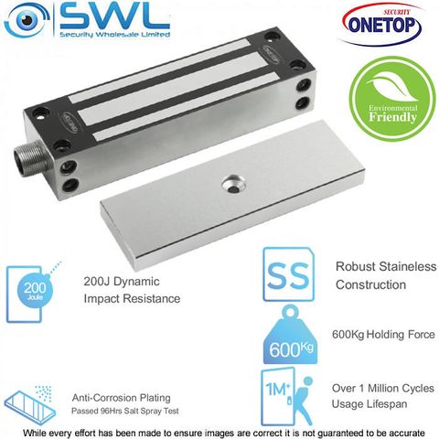 ONETOP EM5000G/LF: Environmental Friendly 600Kg OUTDOOR Mag Lock 12/24VDC