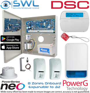 DSC Neo Kit: 8-32 Zone  TX, RF KP, 2xPIR's, TL280, Batt, INT, RF EXT