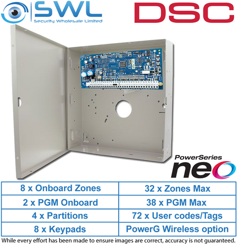 DSC Neo: HS2032 Alarm Panel - 8 to 32 Zone & CABINET