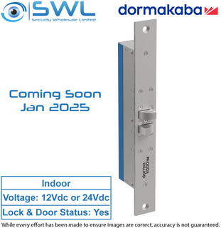 Dormakaba SL30DBL Cobalt Side Load Lock 12-24 Vdc, Double Swing, Monitored