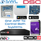 DSC Panel, KP, Bat, COM + Provision Kit: 4ch NVR, 1Tb