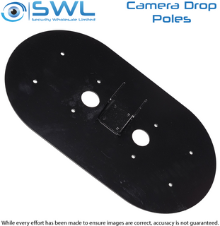 Dropper Pole CAMPLATE-2-B: Oval  2 x Camera Bracket 320 x 288mm BLACK