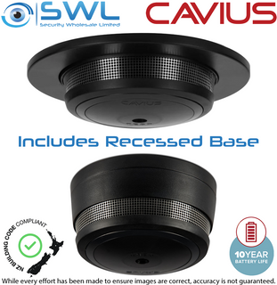Cavius Wireless Family CAV10WFBK: Interconnect Smoke, 10 Year Batt Life BLACK