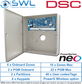 DSC Neo Kit: 6-16 Zone, Cabinet, Plug Pack, Tamper, RF LCD KP Prox