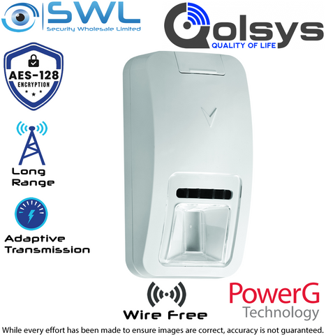 Qolsys: PG4974P Wireless 433MHz Mirror Optic PET (40Kg) PIR Detector: 15m, 90°