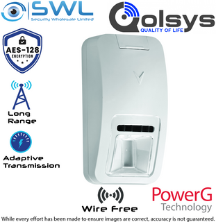 Qolsys: PG4974P Wireless 433MHz Mirror Optic PET (40Kg) PIR Detector: 15m, 90°