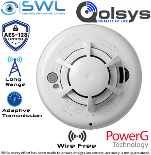 Qolsys: PG4936 Wireless 433MHz Photoelectric Smoke & Heat Detector