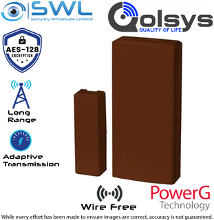 Qolsys: PG4303BR Wireless 433MHz Vanishing Door Contact BROWN