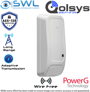 Qolsys: PG4945 Wireless 433MHz Door Contact c/w Auxilliary Input