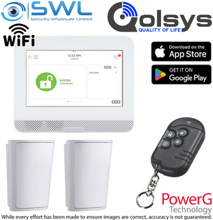 Qolsys Kit: 1 x Hub, 1 x 4  Button Remote, 2 x Pet PIRs
