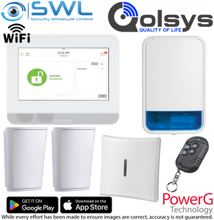 Qolsys Kit: 1 x Hub, 1 x 4 Remote, 2 x Pet PIRs, 1 x Ext, 1 x INT