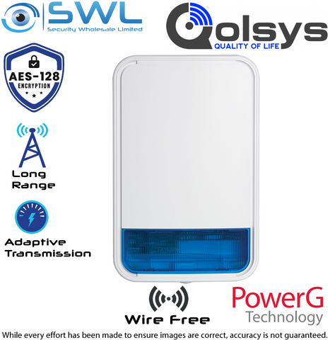 Qolsys: PG4911B Wireless 433MHz Outdoor Siren c/w Batteries
