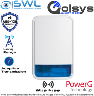 Qolsys: PG4911B Wireless 433MHz Outdoor Siren c/w Batteries