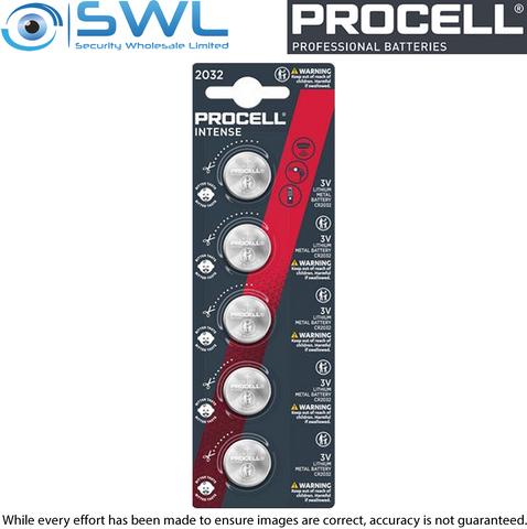Procell Intense CR2032 3v Lithium Batteries Card of 5