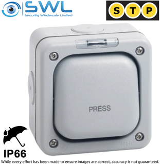 STP Surface Plastic Weatherproof Exit Button IP66 SPDT - GREY