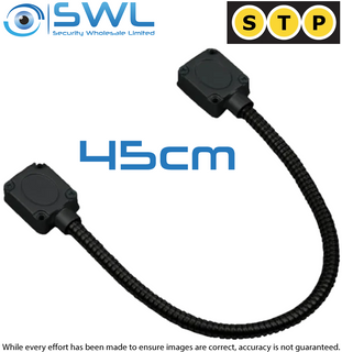 STP Armoured Power Transfer Hinge Surface Mount 45cm - BLACK