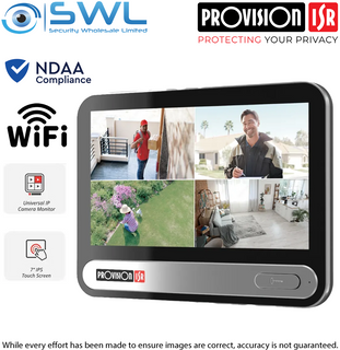 Provision-ISR MON-TCH7-B: Intercom Indoor Station: 7" Touch Screen, NDAA BLACK