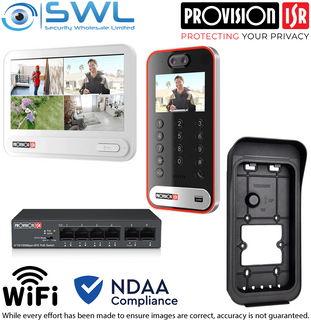Provision-ISR Intercom Kit:1x Intercom, 1x Port Switch, 1x7" Monitor, 1x Backbox
