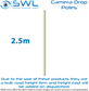 Dropper Pole Kit: 2.5m Camera Pole 28mm Diameter WHITE + Base CMBKT130-W