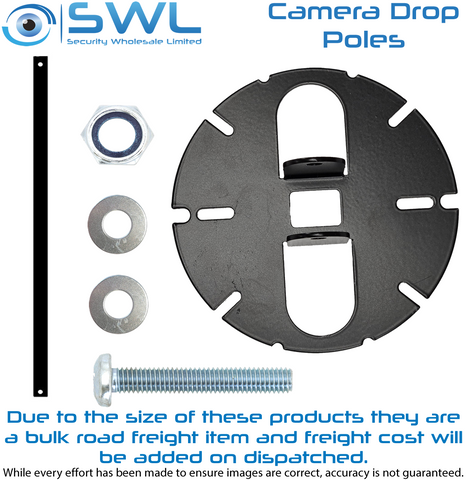 Dropper Pole Kit: 2.5m Camera Pole 28mm Diameter BLACK + Base CMBKT155-B