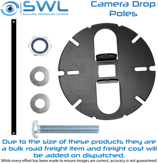 Dropper Pole Kit: 2.5m Camera Pole 28mm Diameter BLACK + Base CMBKT155-B