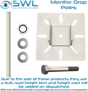 Dropper Pole Kit: 2.75m Monitor Pole 51mm + Base PIV-BASE-W White