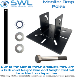 Dropper Pole Kit: 2.75m Monitor Pole 51mm + Base PIV-BASE-B BLACK