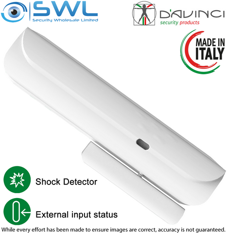 DAVINCI Nibbio+: Wireless 915MHz Door/ Window Reed Switch, Input+Shock Detector