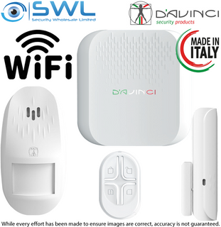 DAVINCI Kit N6.001 1x Alarm Hub 1x PET PIR 1x  Reed 1x 4 Button Remote WiFI