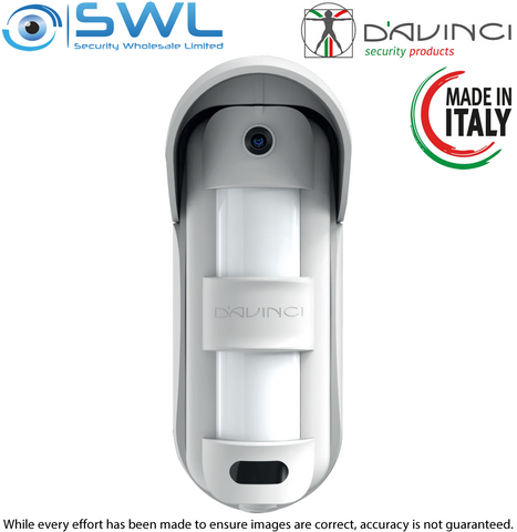 D'AVINCI Visus: Wireless 915MHz Outdoor 2x PIR+MW With Integrated Camera 90°