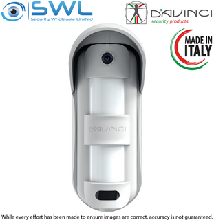 D'AVINCI Visus: Wireless 915MHz Outdoor 2x PIR+MW With Integrated Camera 90°