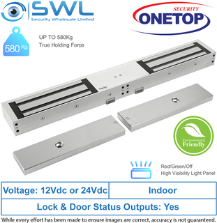 ONETOP EM5700D DSS/F: Environmentally Friendly Double Mag Lock 12/24VDC 580Kg
