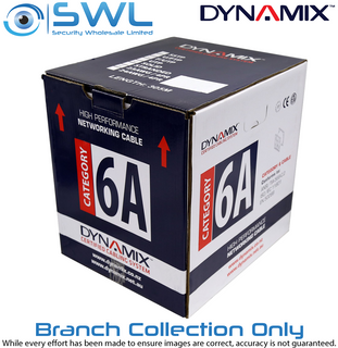 DYNAMIX 305m Cat 6A GREY: 10G UTP Solid Cable, 500MHz, 23AWG, BRANCH COLLECT