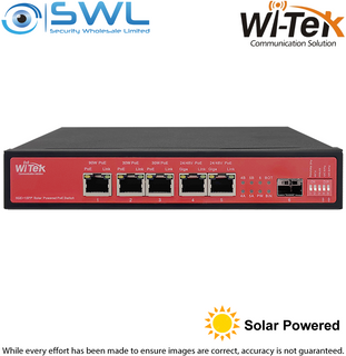 Wi-Tek WI-PS306GF-UPS-15A(V2): Solar Powered 5 Port PoE Switch 120W